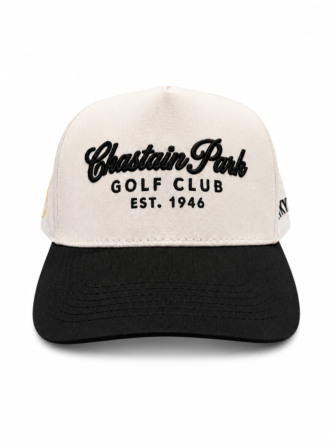 Chastain Park Golf Club Hat – front view showing script Chastain Park and Golf Club Est. 1946 embroidery