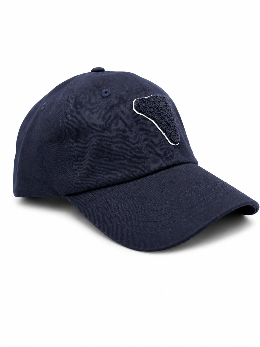 Chastain Park Map Dad Hat – front view showing chenille course map patch