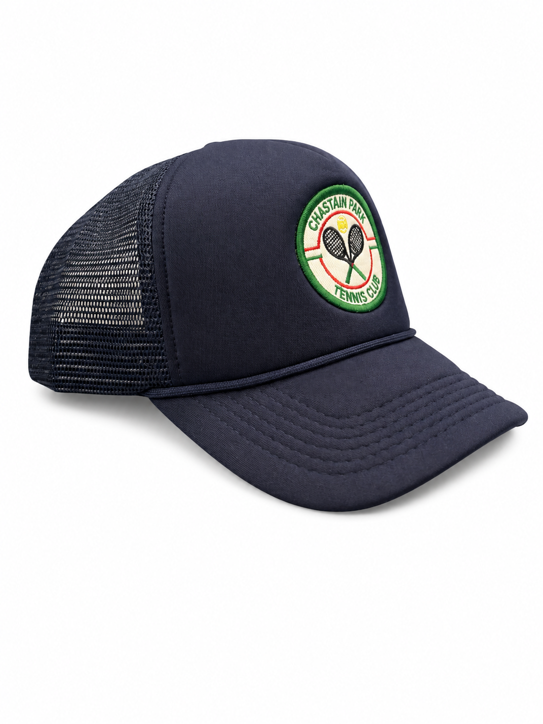 Chastain Park Tennis Club Hat Navy – three-quarter angle view