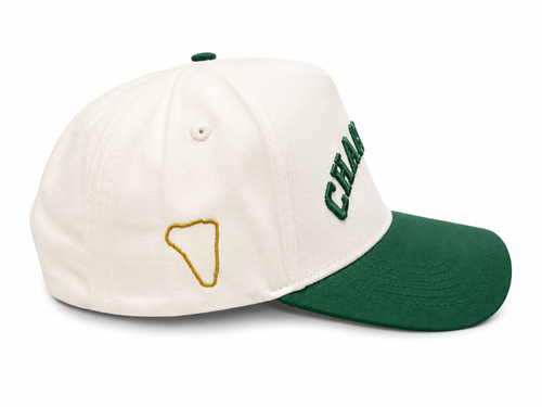 Chastain Locals Only Green – side view showing gold course outline on panel