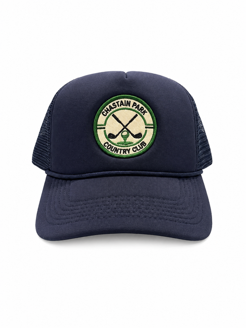 Chastain Park Country Club Trucker – front view showing circular crest patch
